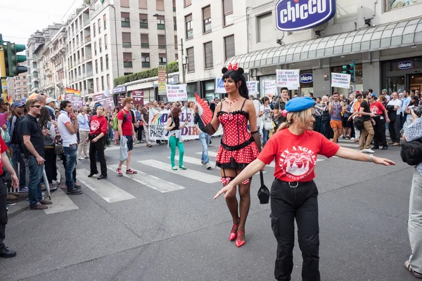 Al gay pride parade 2013 a Milano — Foto Stock