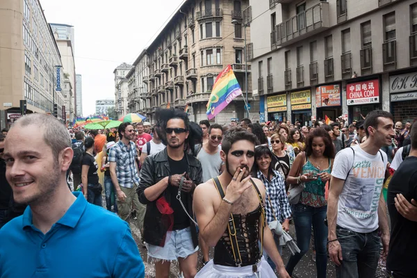 Au défilé gay pride 2013 à Milan — Photo