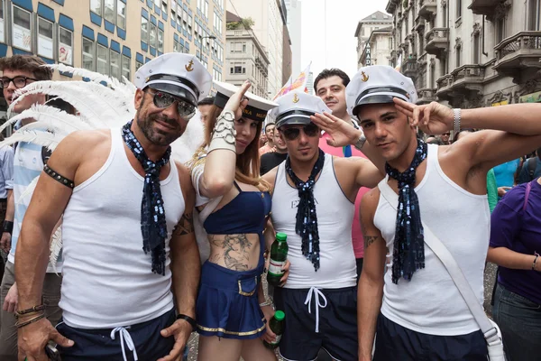 En el desfile del orgullo gay 2013 en Milán — Foto de Stock