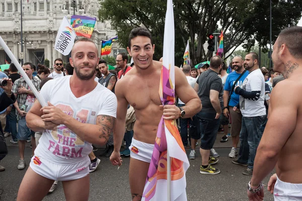 Op gay pride parade 2013 in Milaan — Stockfoto