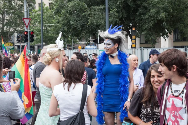 W parada dumy gejowskiej 2013 w Mediolanie — Zdjęcie stockowe