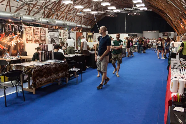 At tattoo convention in Milan — Stock Photo, Image