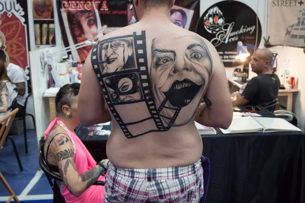 At tattoo convention in Milan — Stock Photo, Image
