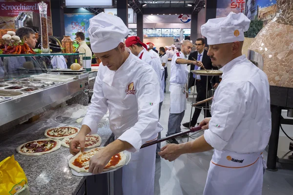 Pizza at Host 2013 in Milan, Italy — Stock Photo, Image