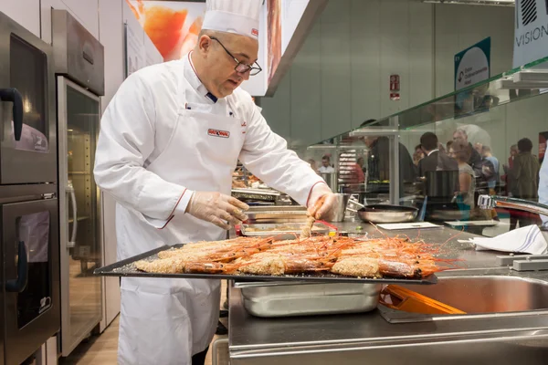 Cook at Host 2013 in Milan, Italy — Stock Photo, Image