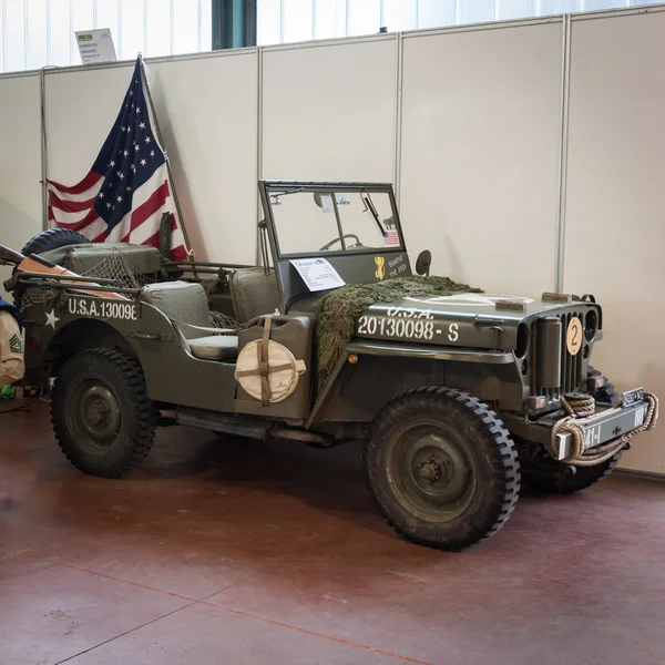 WW II American vehicle at Militalia 2013 in Milan, Italy — Stock Photo, Image