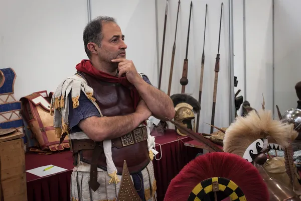 Roman legionary at Militalia 2013 in Milan, Italy — Stock Photo, Image