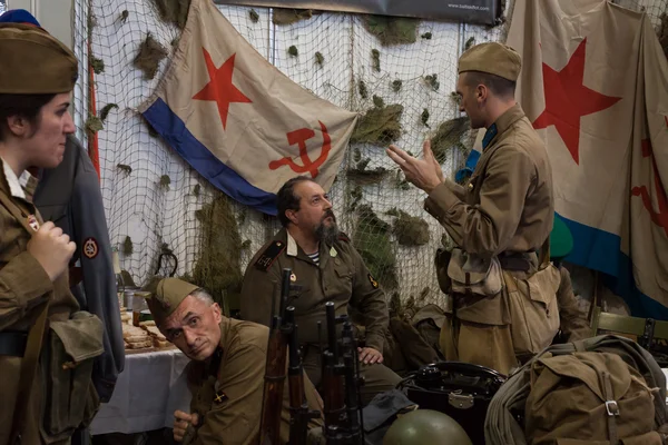 Soldati dell'Armata Rossa a Militalia 2013 a Milano — Foto Stock