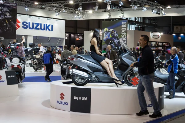 Ludzie na eicma 2013 w Mediolan, Włochy — Zdjęcie stockowe