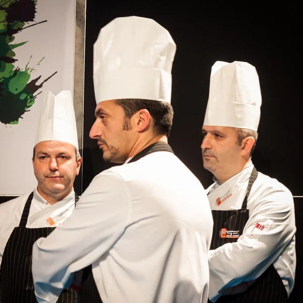 Cooks at Golosaria 2013 in Milan, Italy — Stock Photo, Image