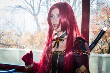 icomix Milan, İtalya, poz cosplayer