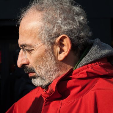 İtalyan gazeteci gad lerner dinler, milan, İtalya protesto göstericiler
