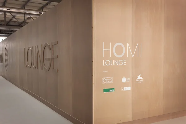 Detail der Käufer Lounge bei homi, zu Hause internationale Ausstellung in Mailand, Italien — Stockfoto