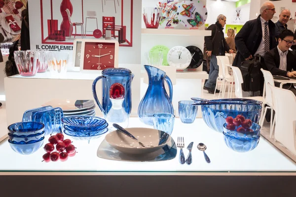 Посуда на выставке HOMI, международная выставка в Милане, Италия — стоковое фото