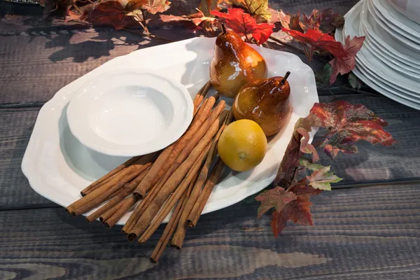 Detalhe de utensílios de mesa de outono no HOMI, show internacional em casa em Milão, Itália — Fotografia de Stock