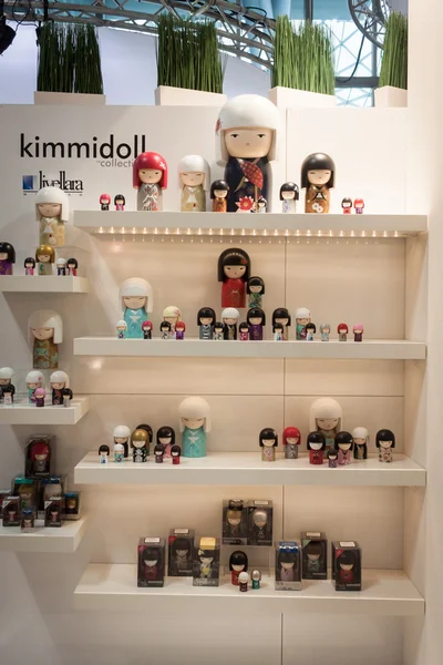 Modern dolls on display at HOMI, home international show in Milan, Italy — Stock Photo, Image