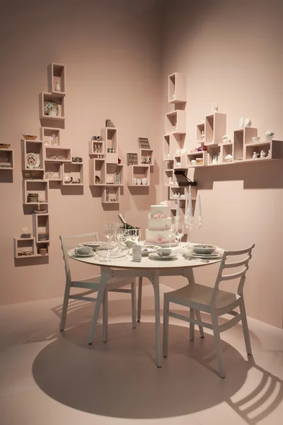 Muebles para el hogar en exhibición en HOMI, exposición internacional en Milán, Italia —  Fotos de Stock