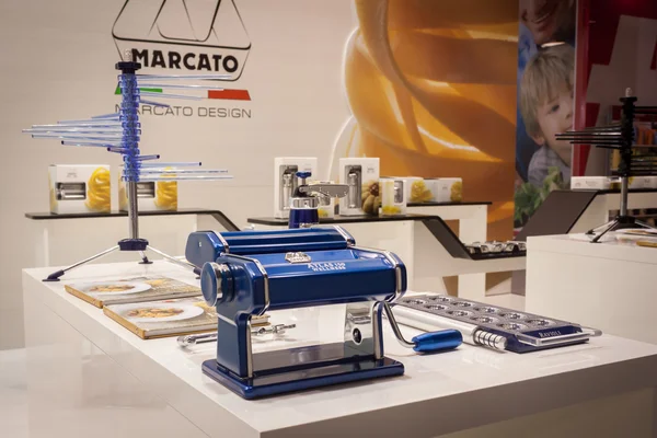 Makaron maszyn na wystawie w homi, domu międzynarodowego pokazu w Mediolan, Włochy — Zdjęcie stockowe