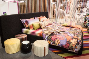 Missoni yatak çarşafları homi ekrana, uluslararası gösteride ev: milan, İtalya