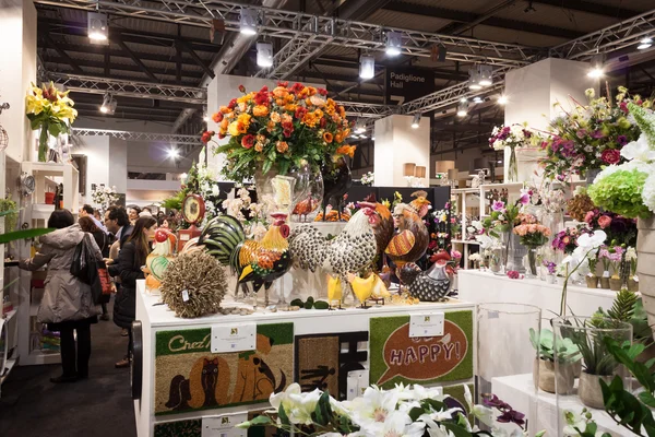 Fleurs exposées à HOMI, salon international à Milan, Italie — Photo