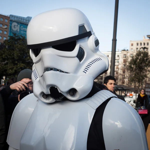 Menschen der 501. Legion nehmen an der Star Wars Parade in Mailand, Italien teil — Stockfoto