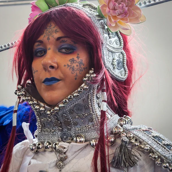 Cosplayer poseren op festival del fumetto Conventie in Milaan, Italië — Stockfoto