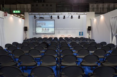boş konferans odasında bit 2014, uluslararası turizm Döviz Milano, İtalya