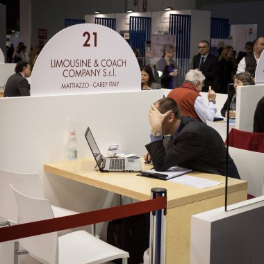 işadamı çalışma bit 2014, bilgisayar, turizm Döviz Milano, İtalya