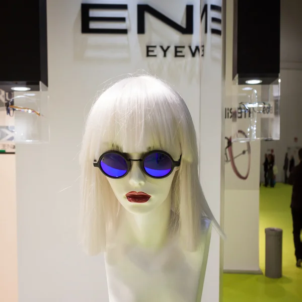 Glasses on display at Mido 2014 in Milan, Italy — Stock Photo, Image