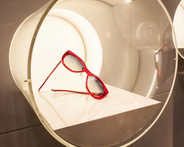 Silvian Heach glasses на выставке Mido 2014 в Милане, Италия — стоковое фото
