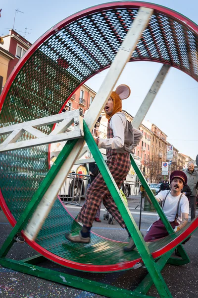 Artiesten die deelnemen aan Milaan clown festival 2014 — Stockfoto