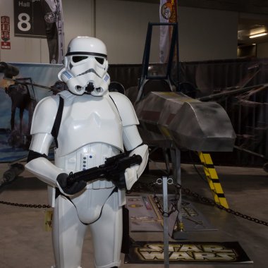 Stormtrooper de cartoomics 2014 Milano, İtalya밀라노, 이탈리아에서에서 cartoomics 2014에 스톰 트루 퍼