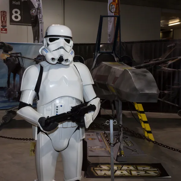 Stormtrooper at Cartoomics 2014 in Milan, Italy — Stock Photo, Image