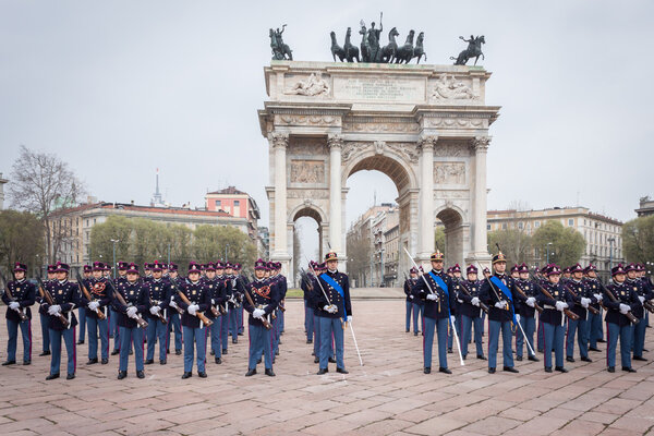 Курсанты военной школы приняли участие в церемонии принесения присяги
