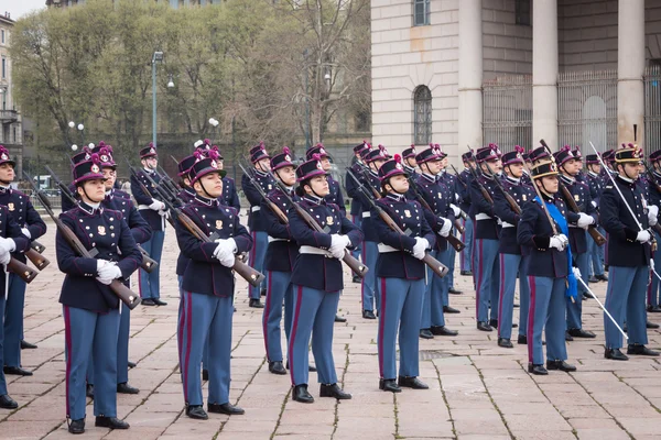 Cadetes de la escuela militar que participan en la ceremonia de juramento —  Fotos de Stock