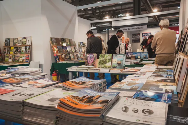 Bookstore at Solarexpo 2014 in Milan, Italy — Stock Photo, Image