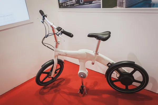 Biciclete expuse la Solarexpo 2014 în Milano, Italia — Fotografie, imagine de stoc