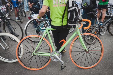 renkli bisiklet, cyclopride 2014 Milano, İtalya