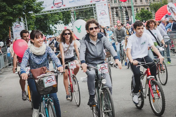 Teilnehmer am cyclopride 2014 — Stockfoto