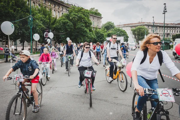 Personer som deltar i cyclopride 2014 — Stockfoto