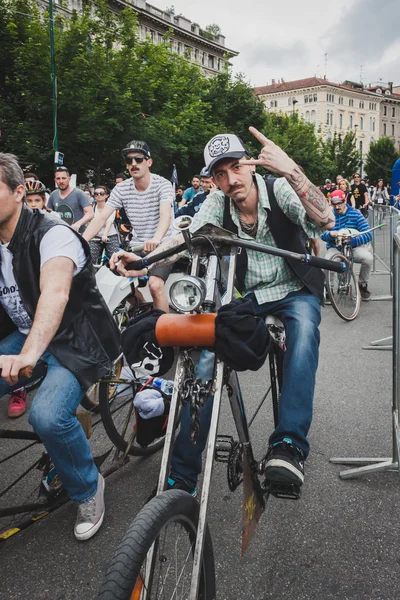 People taking part in Cyclopride 2014 — Stock Photo, Image