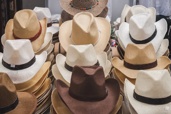 Cowboy hats on display at Rocking the Park event in Milan, Italy — Stock Photo, Image