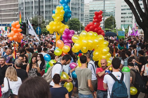 Люди, які беруть участь у milano гордість 2014, Італія — стокове фото