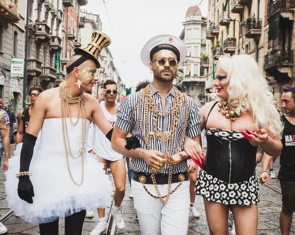 People taking part in Milano Pride 2014, Italy — Stock Photo, Image