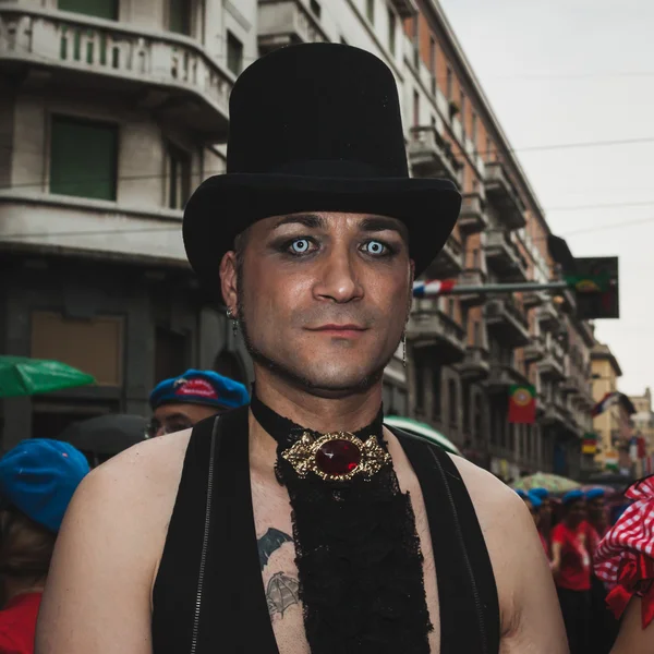 People taking part in Milano Pride 2014, Italy — Stock Photo, Image