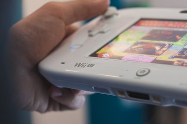 Beyaz nintendo wii u gamepad cihazı kapatın