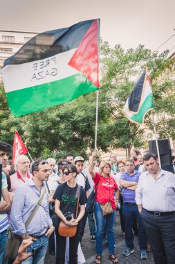 Gazze Şeridi milan, İtalya bombalama karşı protesto insanlar