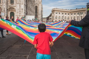 Gazze Şeridi milan, İtalya bombalama karşı protesto insanlar