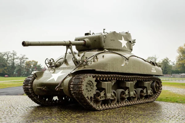 Milan Italy October Ww2 Ameican Tank Seen Militalia Exhibition Dedicated — Stock Photo, Image