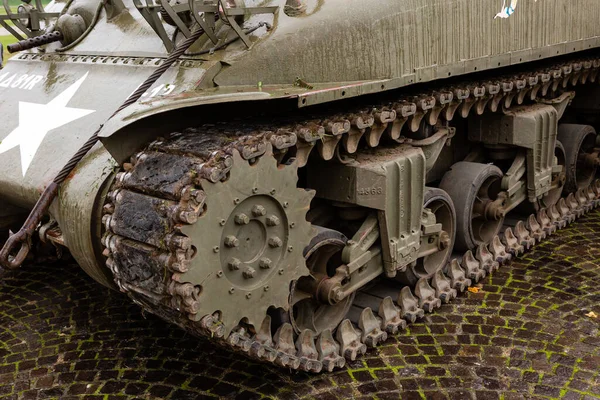 Milan Italy October Ww2 Ameican Tank Seen Militalia Exhibition Dedicated — Stock Photo, Image